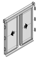 Moustiquaire plissée porte 2 vantaux centraux sur mesure fabrication francaise