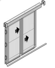 Moustiquaire plissée porte 2 vantaux latéraux sur mesure fabrication francaise