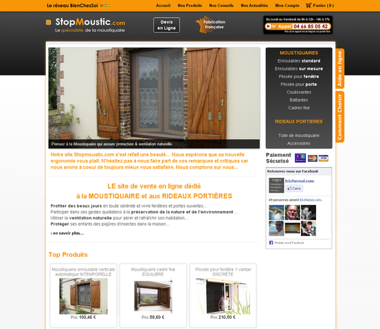 Nouvelle version site internet moustiquaire sur mesure fabrication francaise